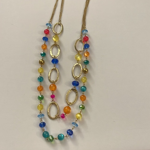 New Mixit Rainbow colored Beaded Necklace C7 - Picture 2 of 2